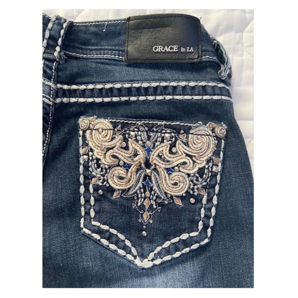 Grace In L.A. dark boot cut jeans